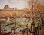卡米耶 毕沙罗 : The Pont du Carrousel, Afternoon